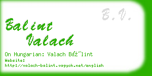 balint valach business card